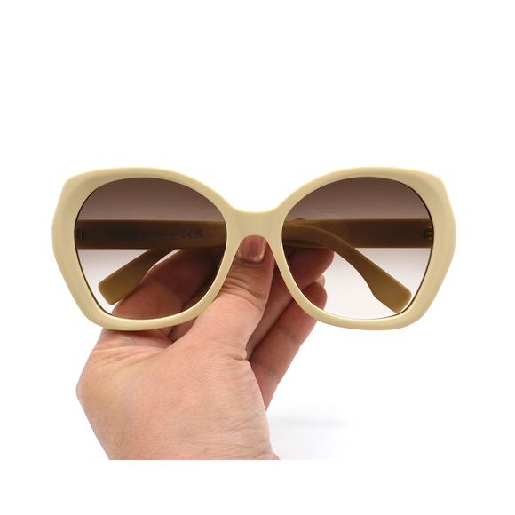 NEW FENDI FE40112I 57F SHINY BEIGE BROWN GRADIENT AUTHENTIC SUNGLASSES